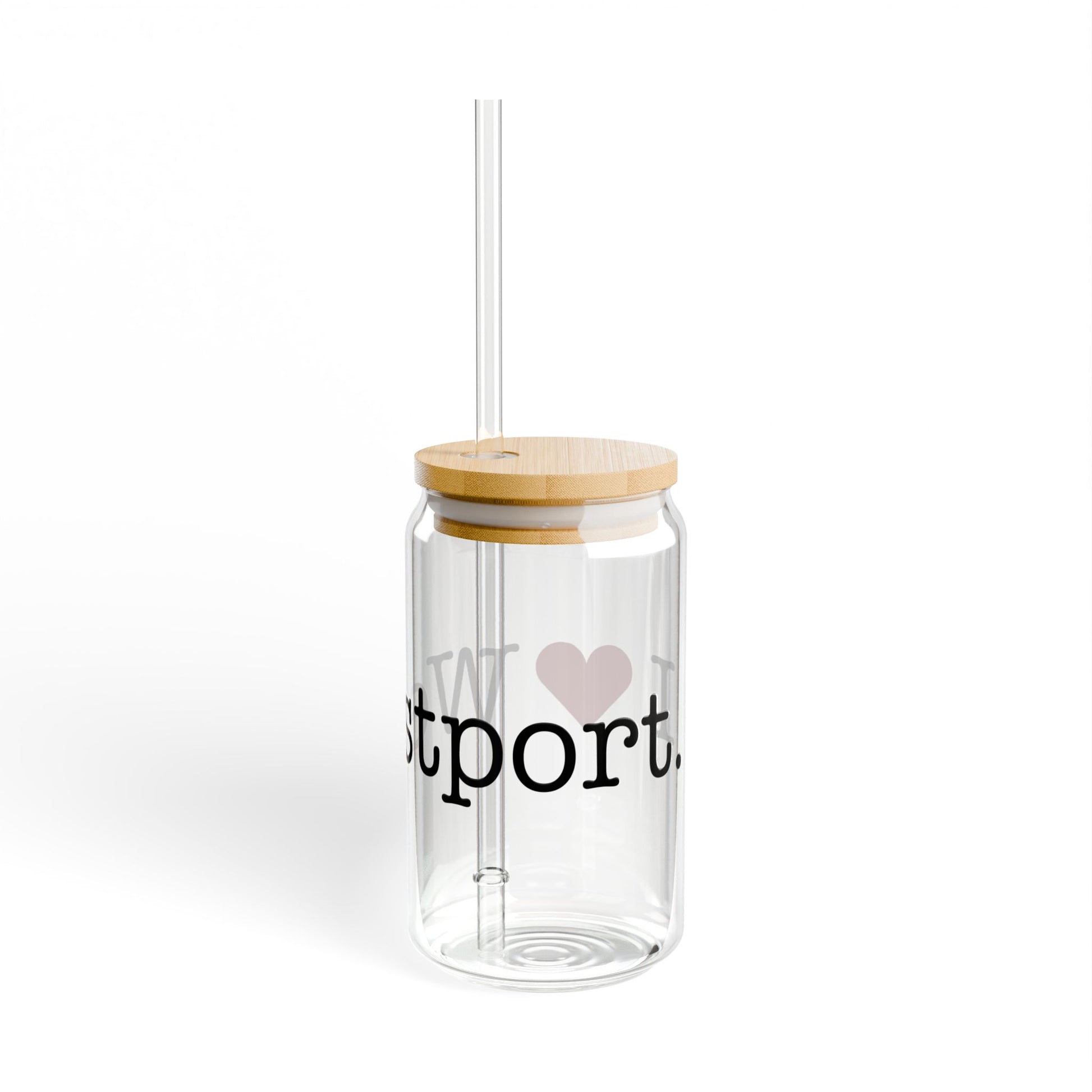I heart westport sipper glass // westport Connecticut drinkware gifts and merch // finding connecticut merch 