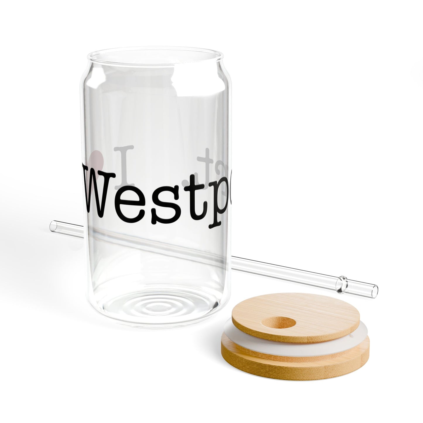I heart westport sipper glass // westport Connecticut drinkware gifts and merch // finding connecticut merch 