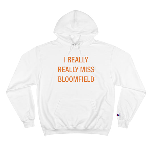 I really really miss bloomfield // bloomfield connecticut unisex champion hoodie sweatshirt   // finding connecticut 