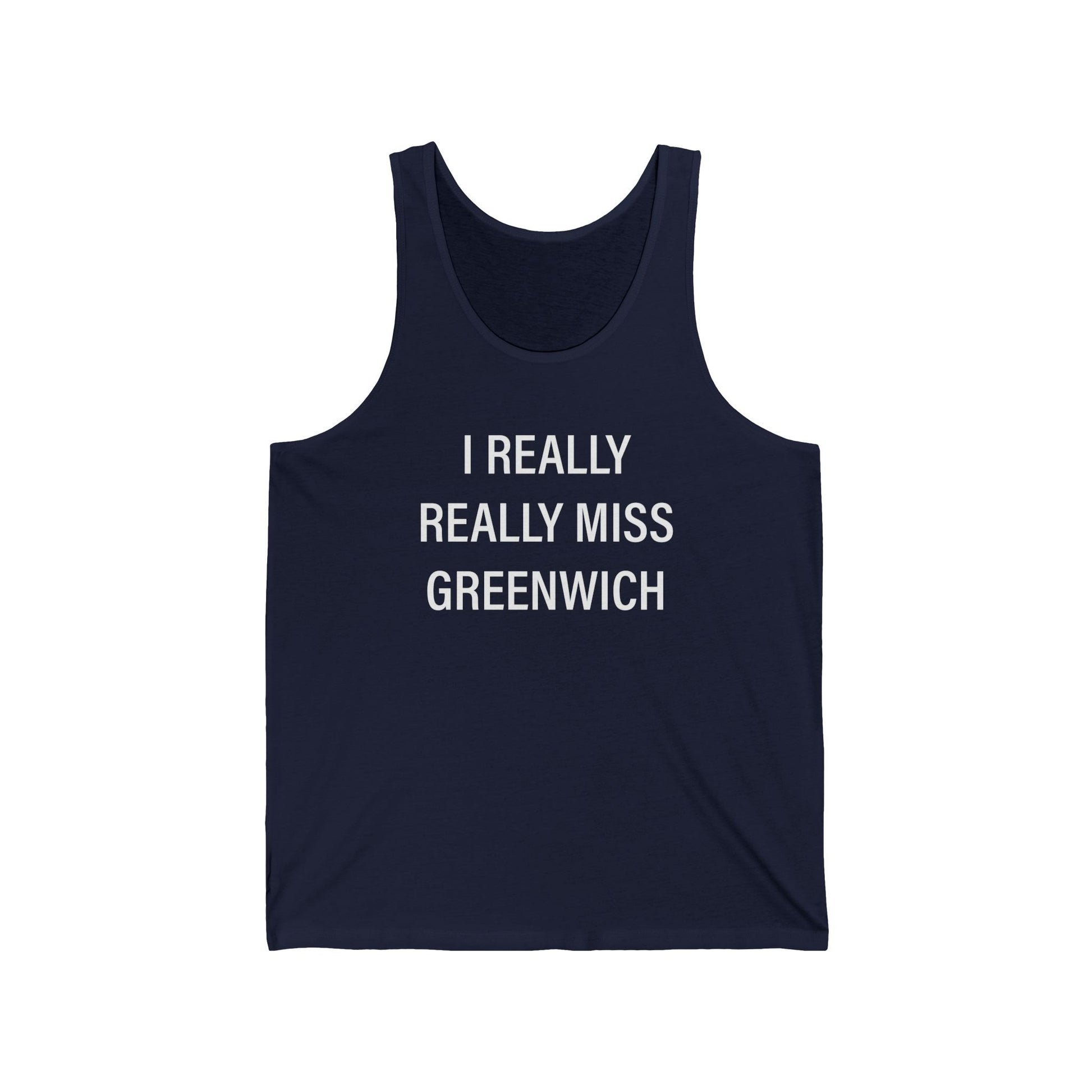I really really miss greenwich // greenwich ct unisex tank top shirts // finding connecticut 