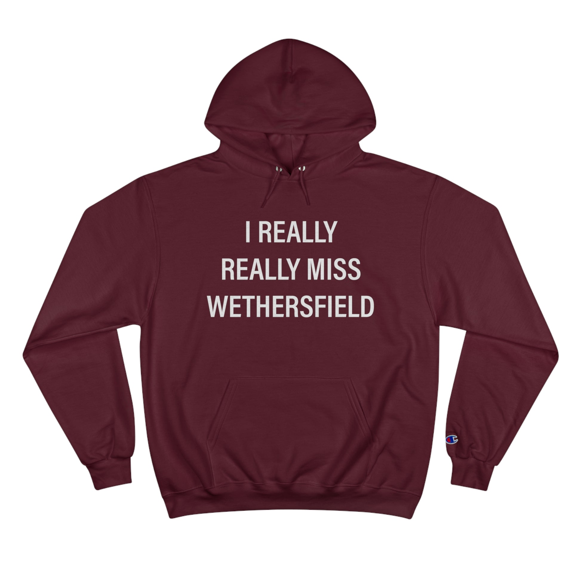 I really really miss wethersfield // wethersfield ct unisex champion hoodie sweatshirt  // finding connecticut 