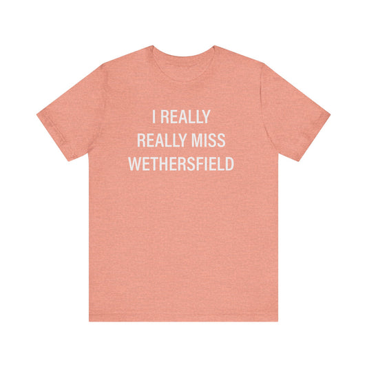 I really really miss wethersfield // wethersfield ct unisex t shirt // finding connecticut 