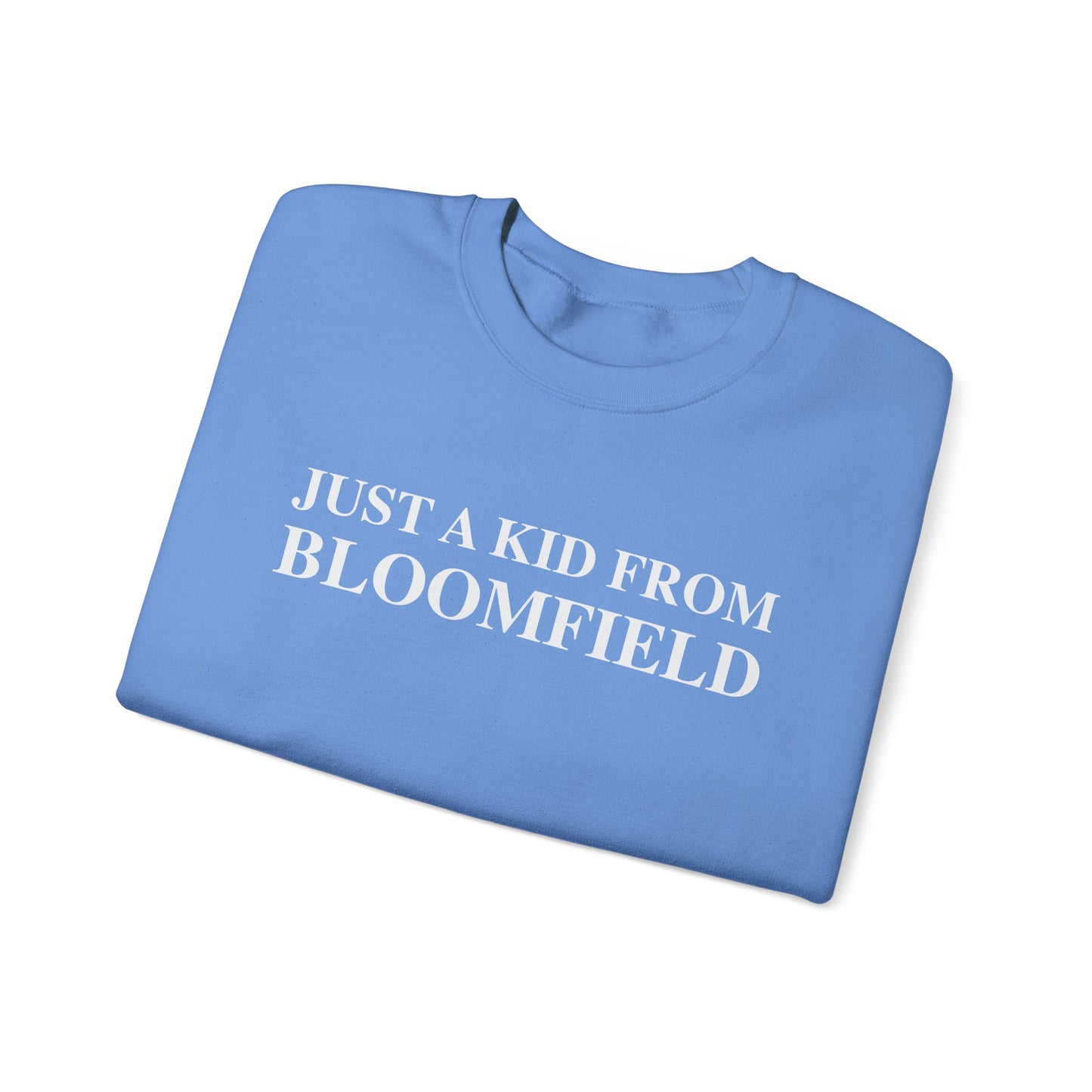 Just a kid from Bloomfield // boomfield ct unisex  sweatshirt // finding connecticut 