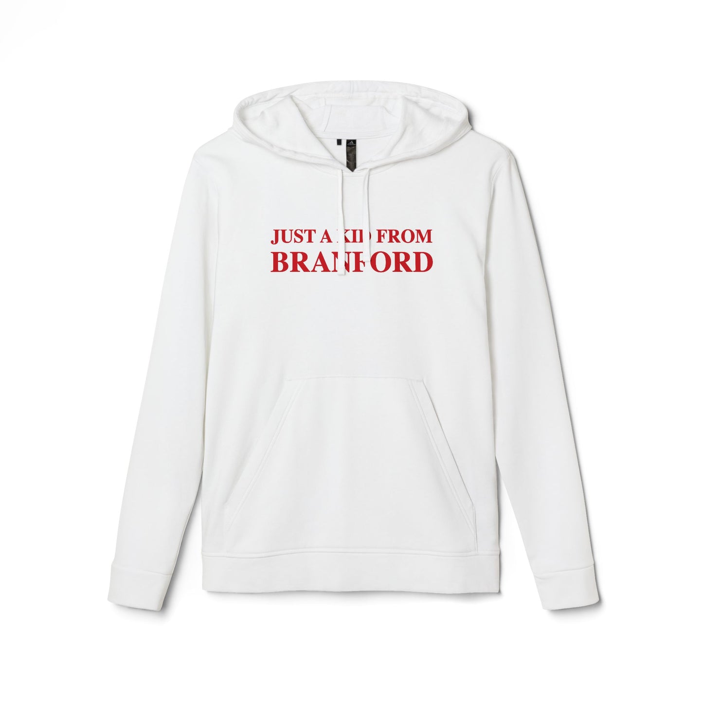 Just a kid from Branford // Bradford Connecticut  adidas unisex hoodie sweatshirt // finding connecticut 