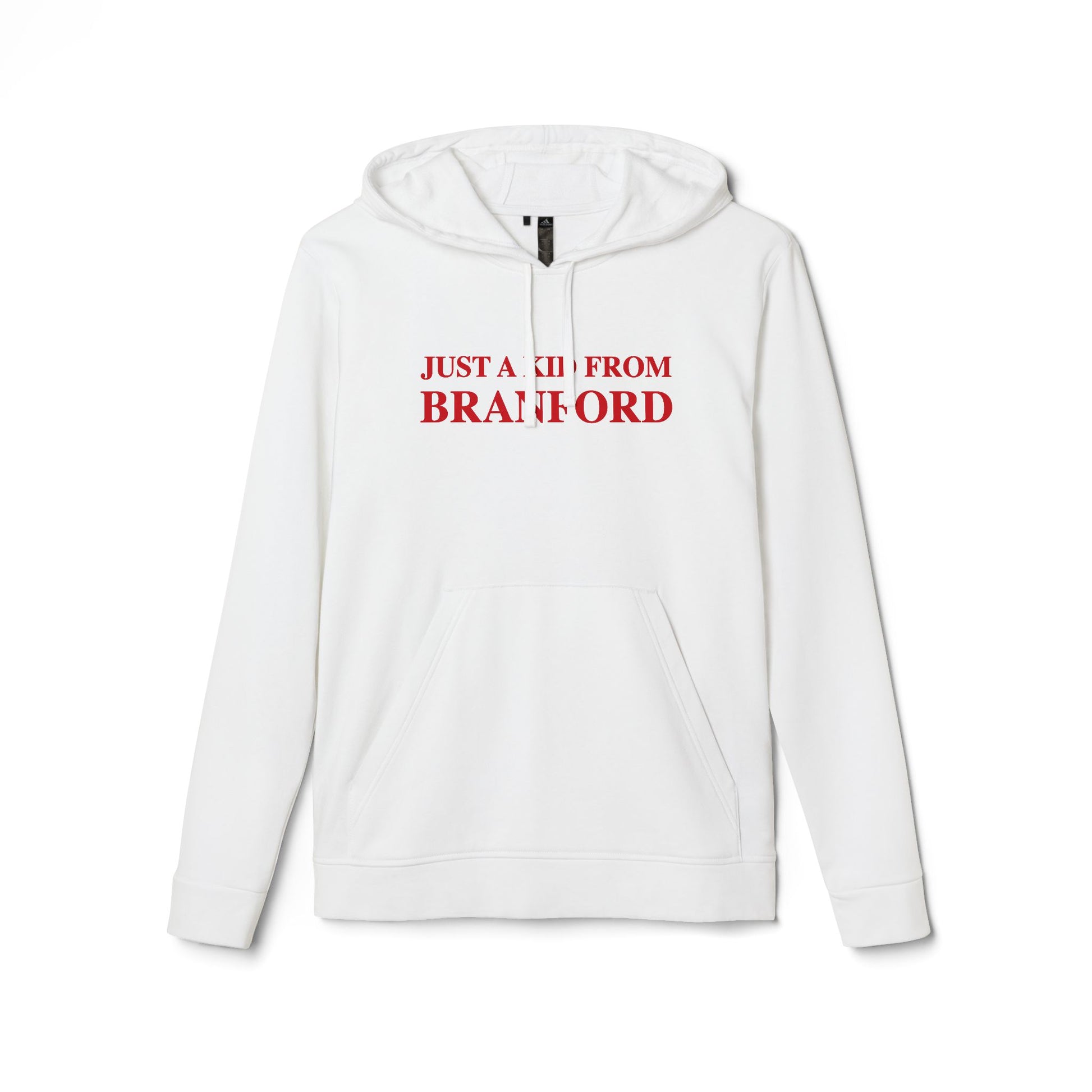 Just a kid from Branford // Bradford Connecticut  adidas unisex hoodie sweatshirt // finding connecticut 