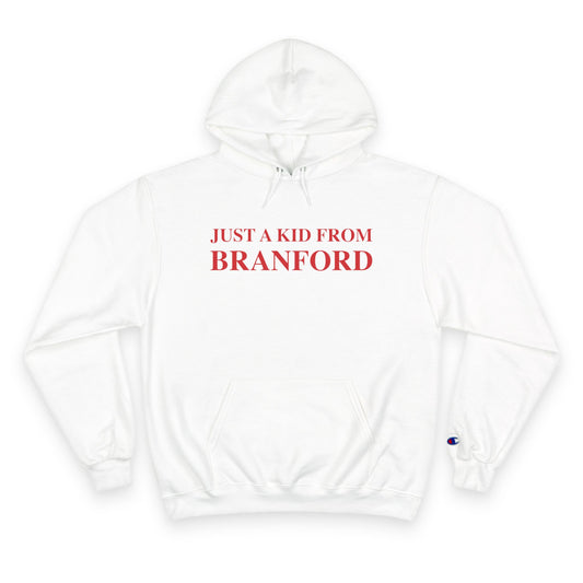 Just a kid from Branford // Bradford Connecticut champion unisex hoodie sweatshirt // finding connecticut 