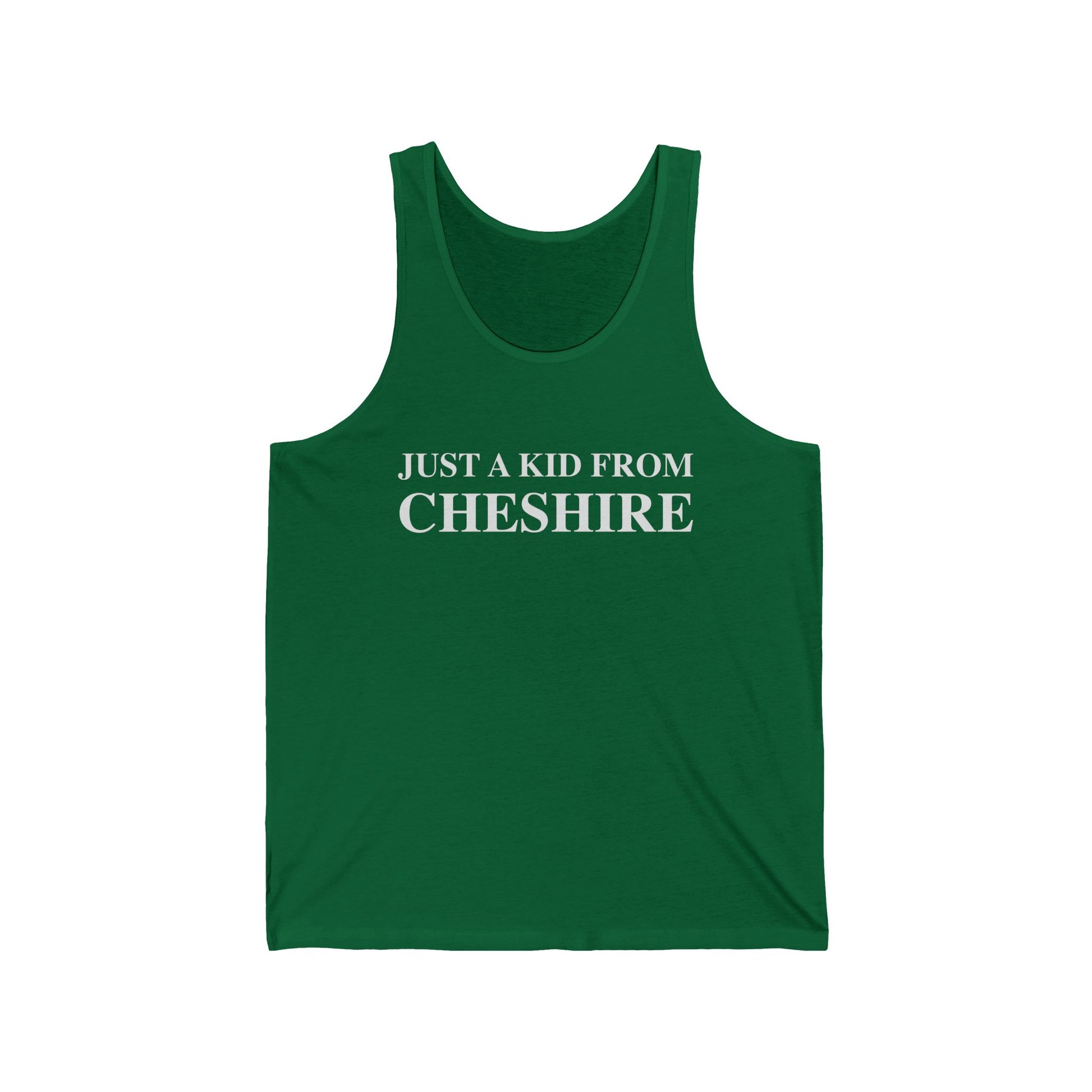 Just a kid from Cheshire // Cheshire Connecticut unisex tank top shirt // finding connecticut 