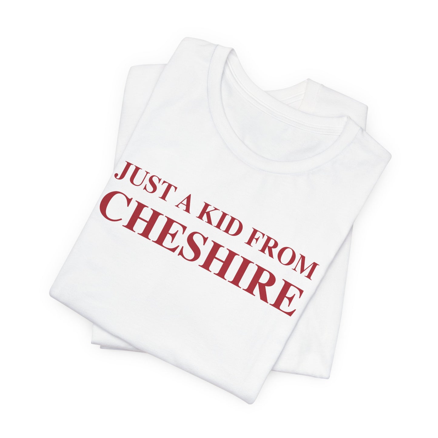Just a kid from Cheshire // Cheshire connecticut t shirt // finding connecticut 