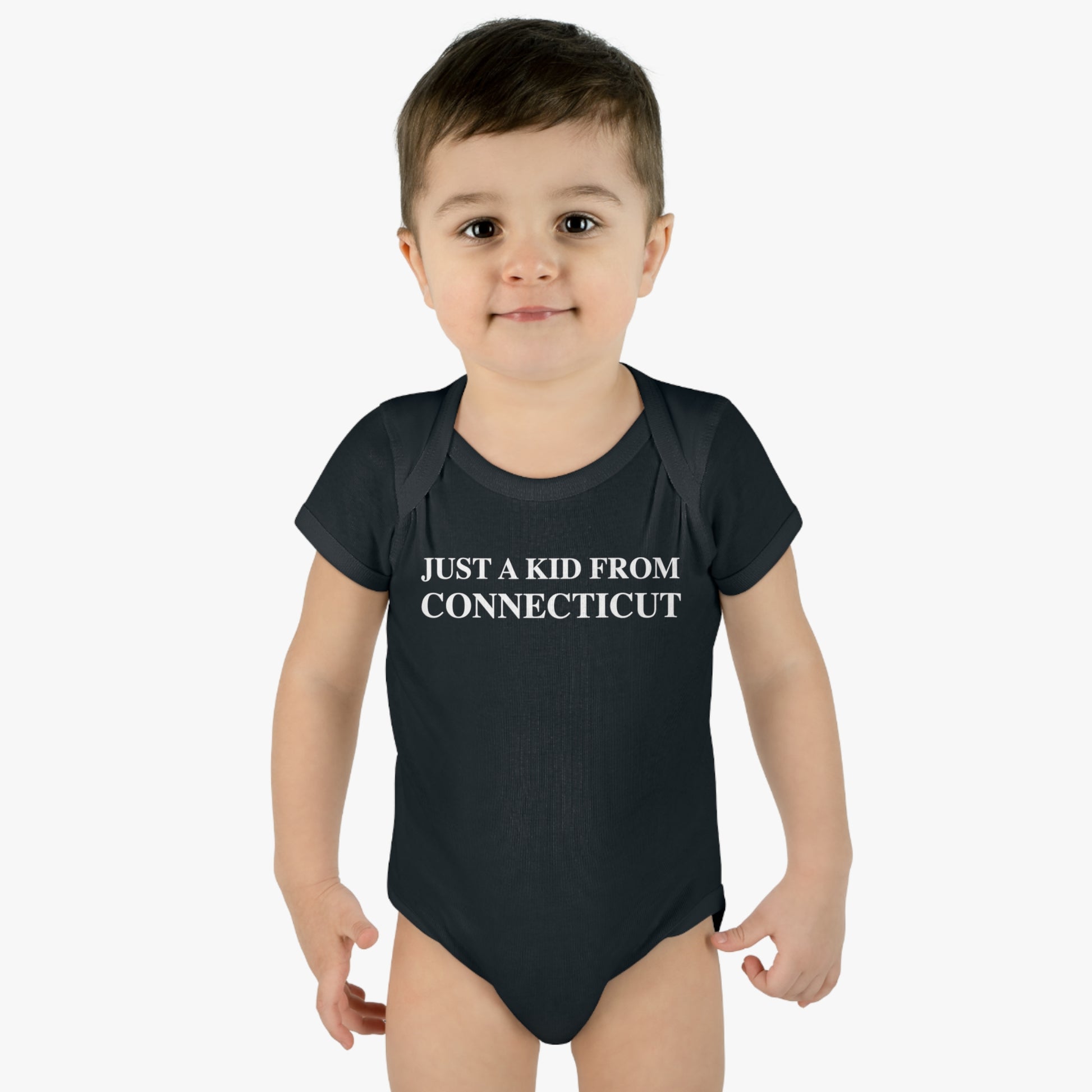 Just a kid from Connecticut // Connecticut onesie // Finding Connecticut 