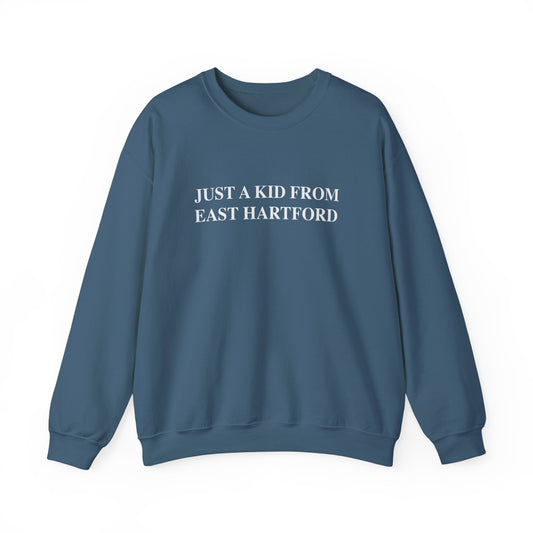 Just a kid from East hartford // east hartford ct sweatshirt /// finding connecticut