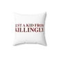 Just a kid from Killingly // Killingly connecticut pillows and home decor // Killingly Connecticut gifts and merch // finding connecticut 