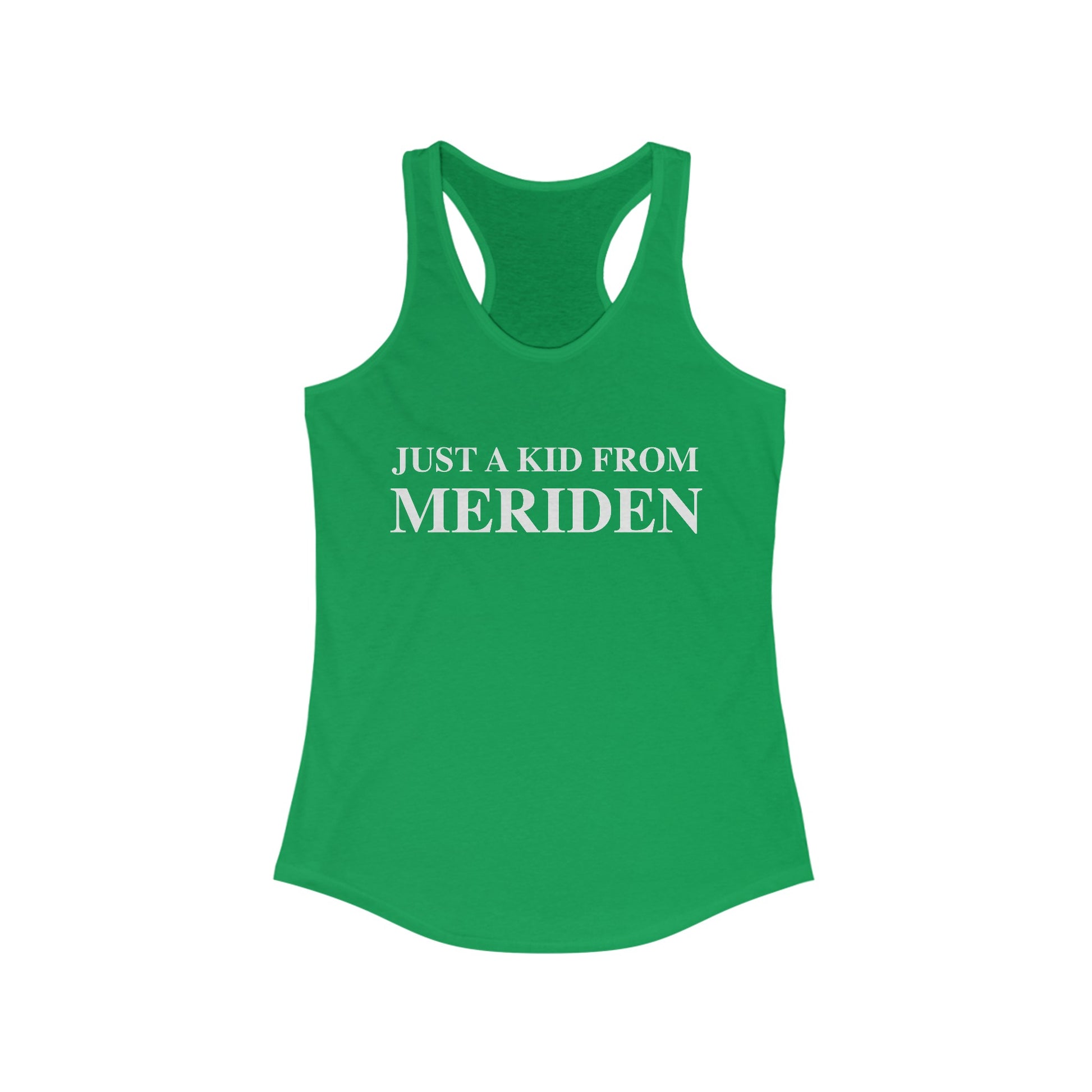 Just a kid from Meriden // Meriden CT tank top shirt    // finding connecticut  
