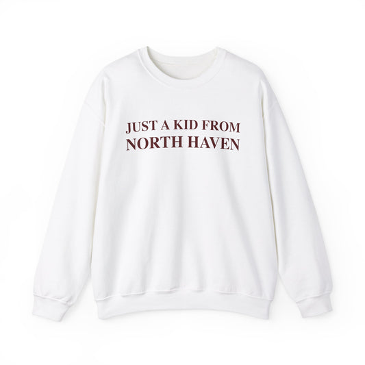 Just a kid from North Haven // North Haven Connecticut unisex sweatshirt // finding connecticut 