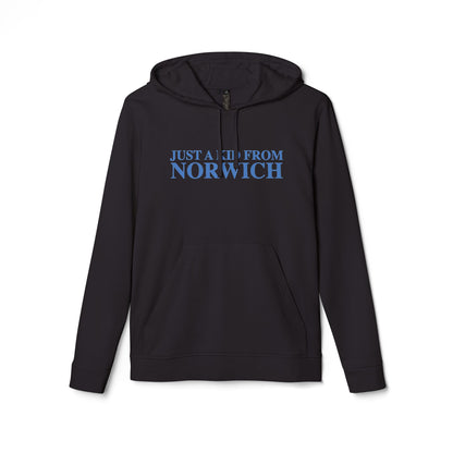 Just a kid from Norwich // Norwich Connecticut Adidas unisex hoodie sweatshirts   // finding connecticut 