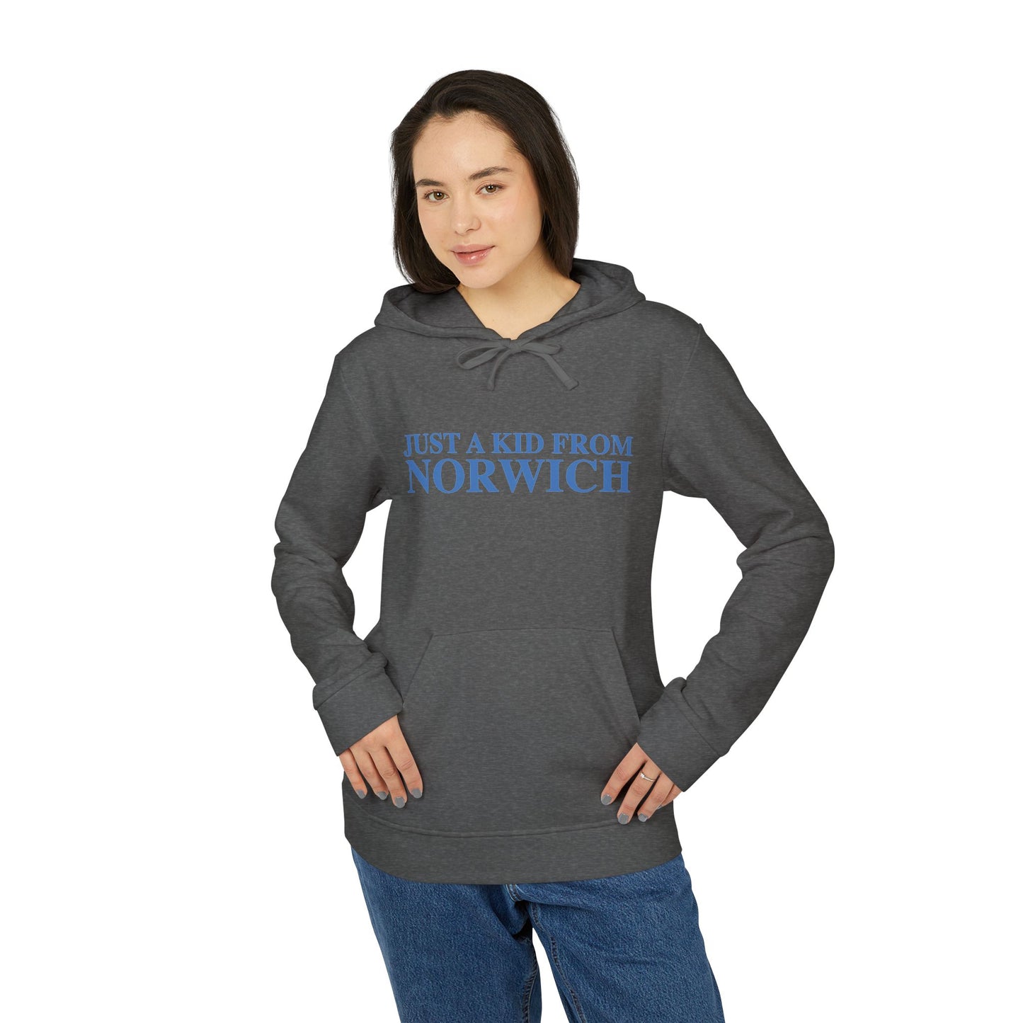 Just a kid from Norwich // Norwich Connecticut Adidas unisex hoodie sweatshirts   // finding connecticut 