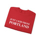 Just a kid from Portland // Portland CT unisex sweatshirt // finding connecticut 