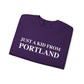 Just a kid from Portland // Portland CT unisex sweatshirt // finding connecticut 