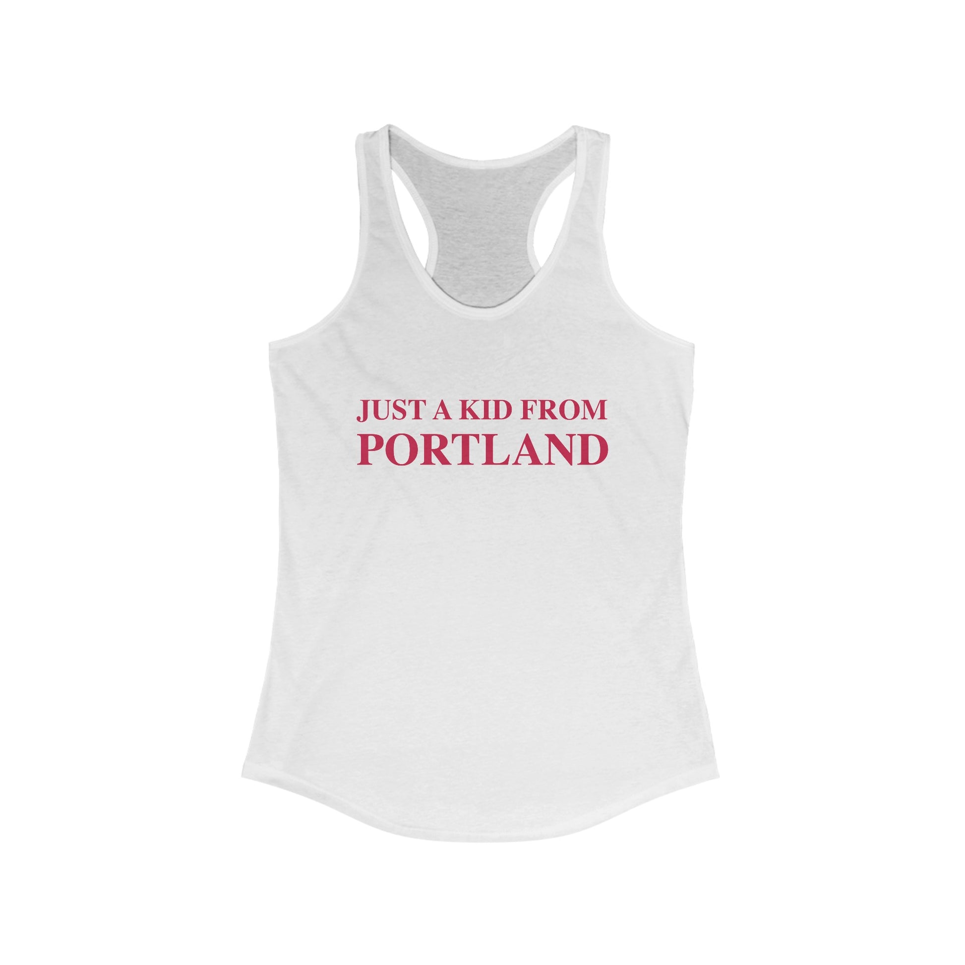 Just a kid from Portland // Portland connecticut women's tank top shirt  // finding connecticut 