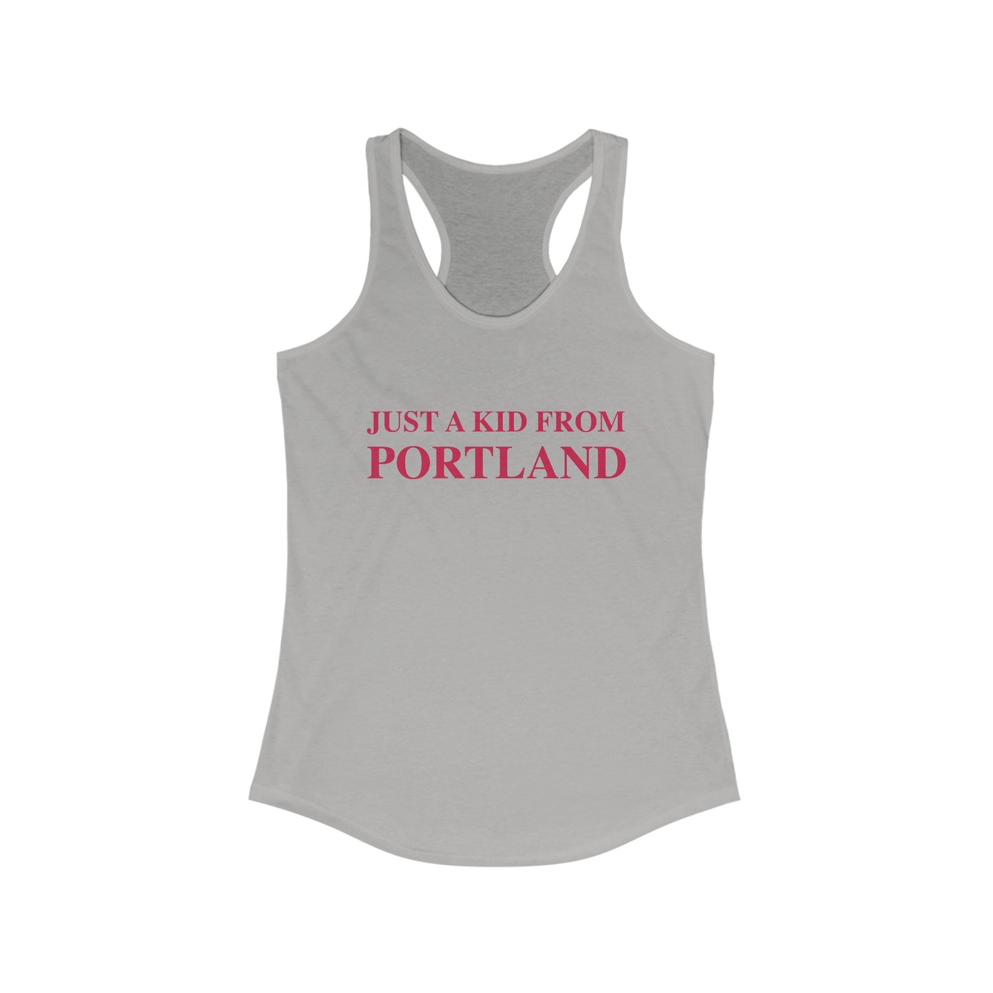 Just a kid from Portland // Portland connecticut women's tank top shirt  // finding connecticut 