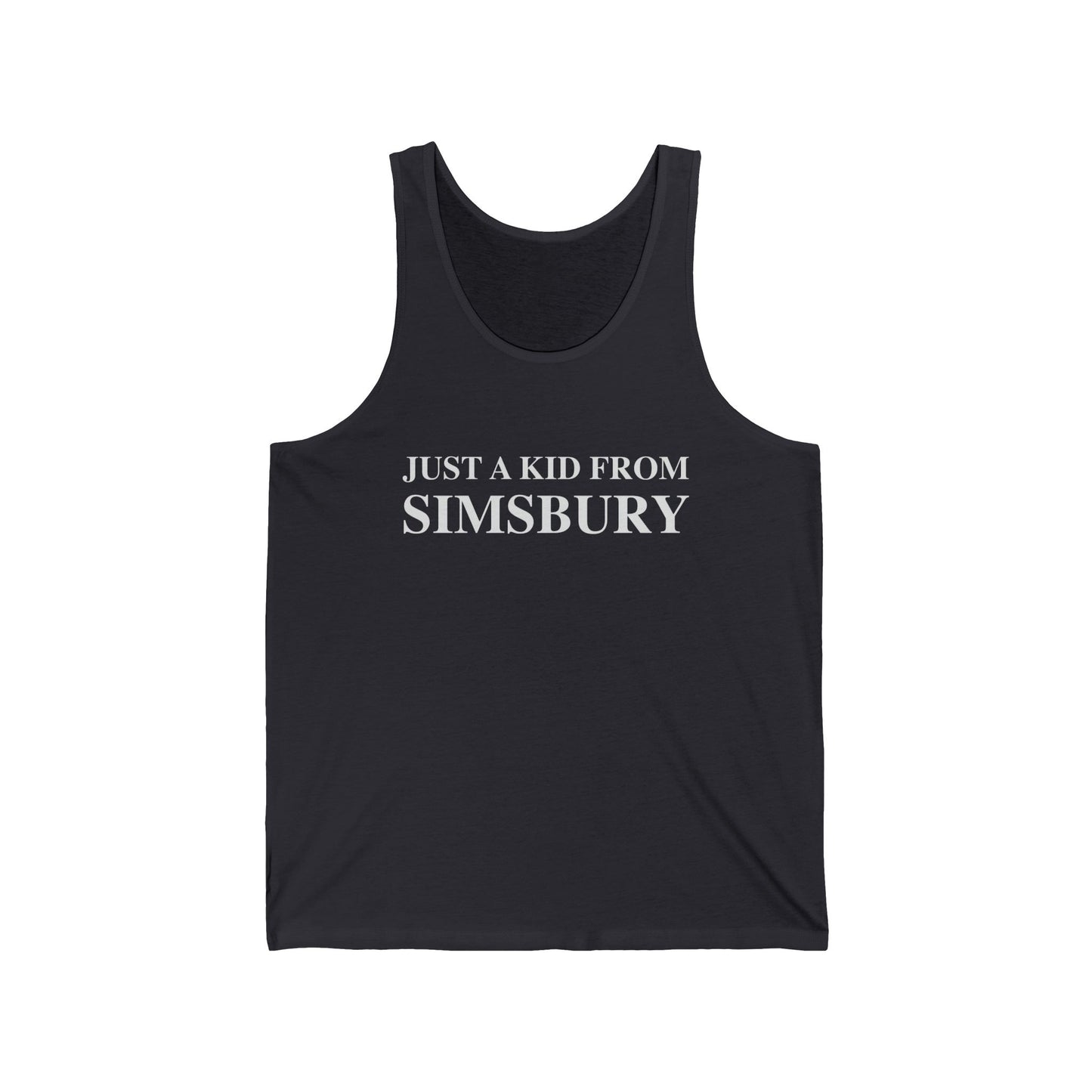 Just a kid from Simsbury // Simsbury CT unisex tank top shirt // finding connecticut 