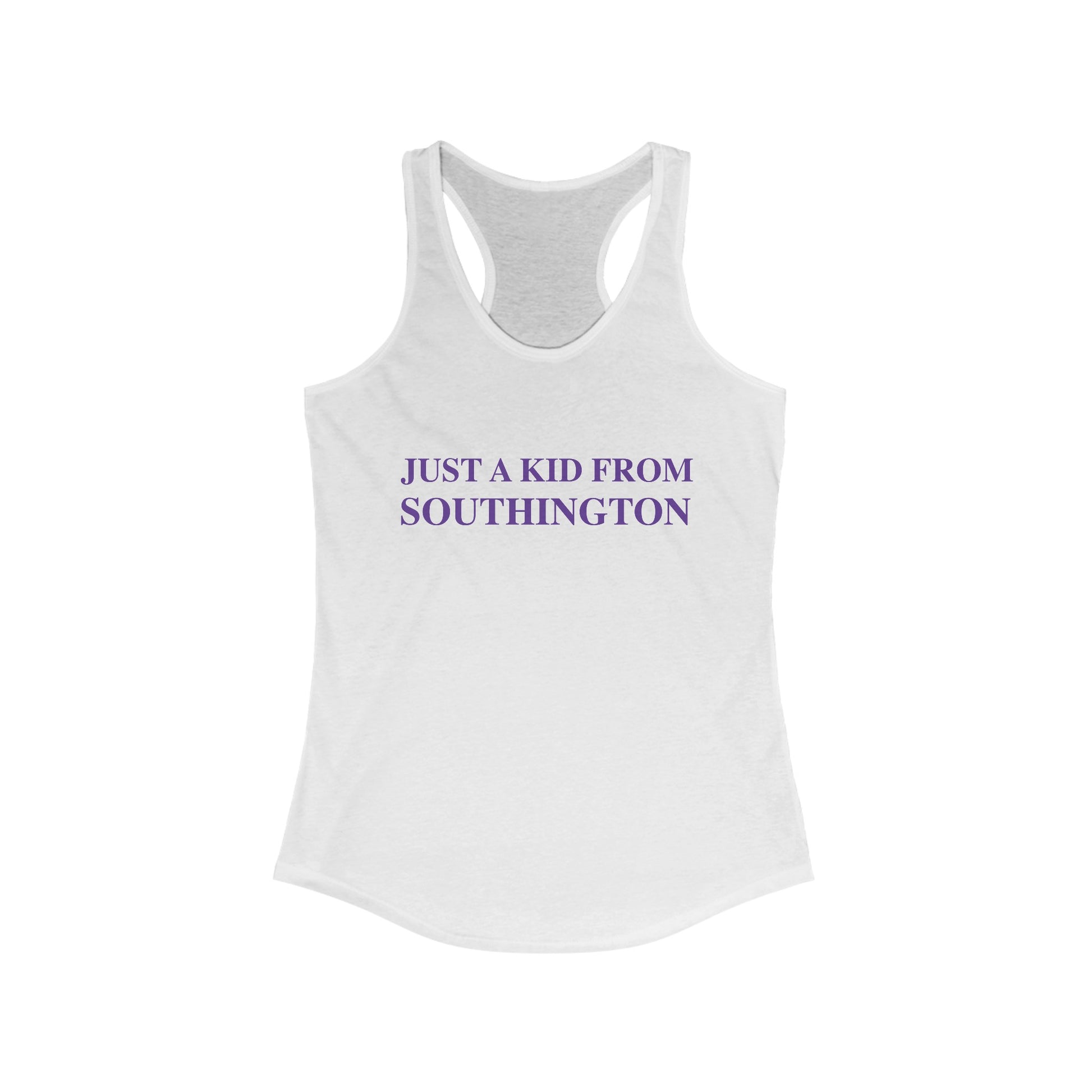  Just a kid from  Southington //  Southington connecticut womens tank top shirt // finding connecticut 