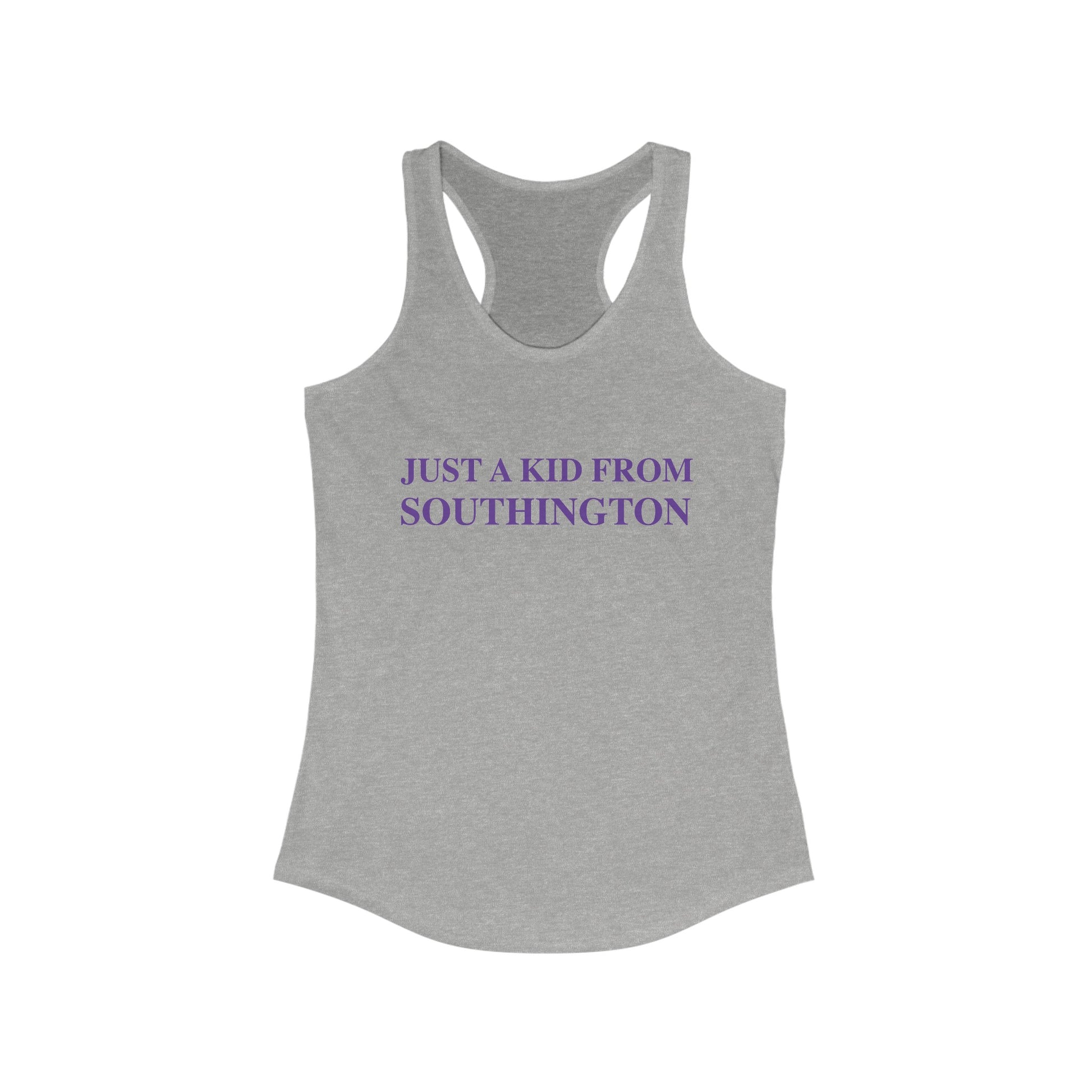  Just a kid from  Southington //  Southington connecticut womens tank top shirt // finding connecticut 
