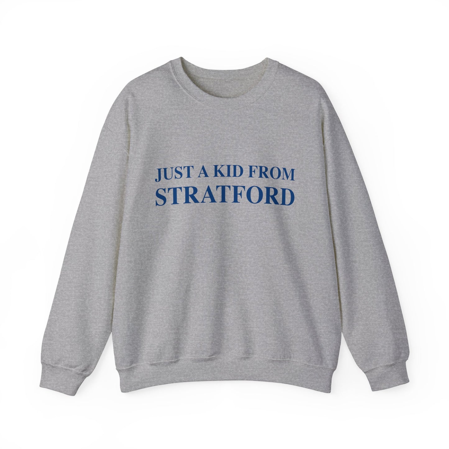 Just a kid from Stratford   // Stratford Connecticut womens sweatshirt  // finding connecticut 