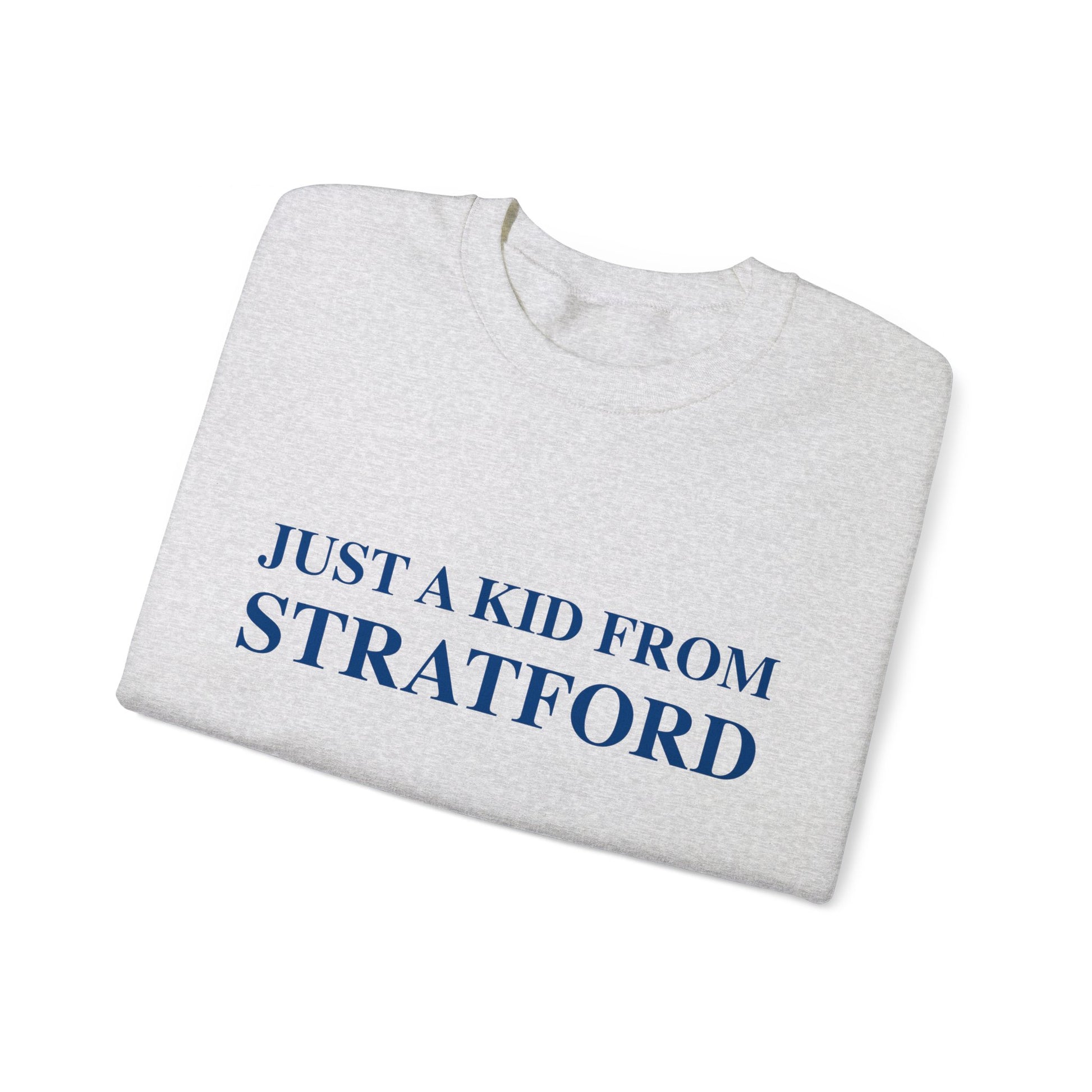 Just a kid from Stratford   // Stratford Connecticut womens sweatshirt  // finding connecticut 