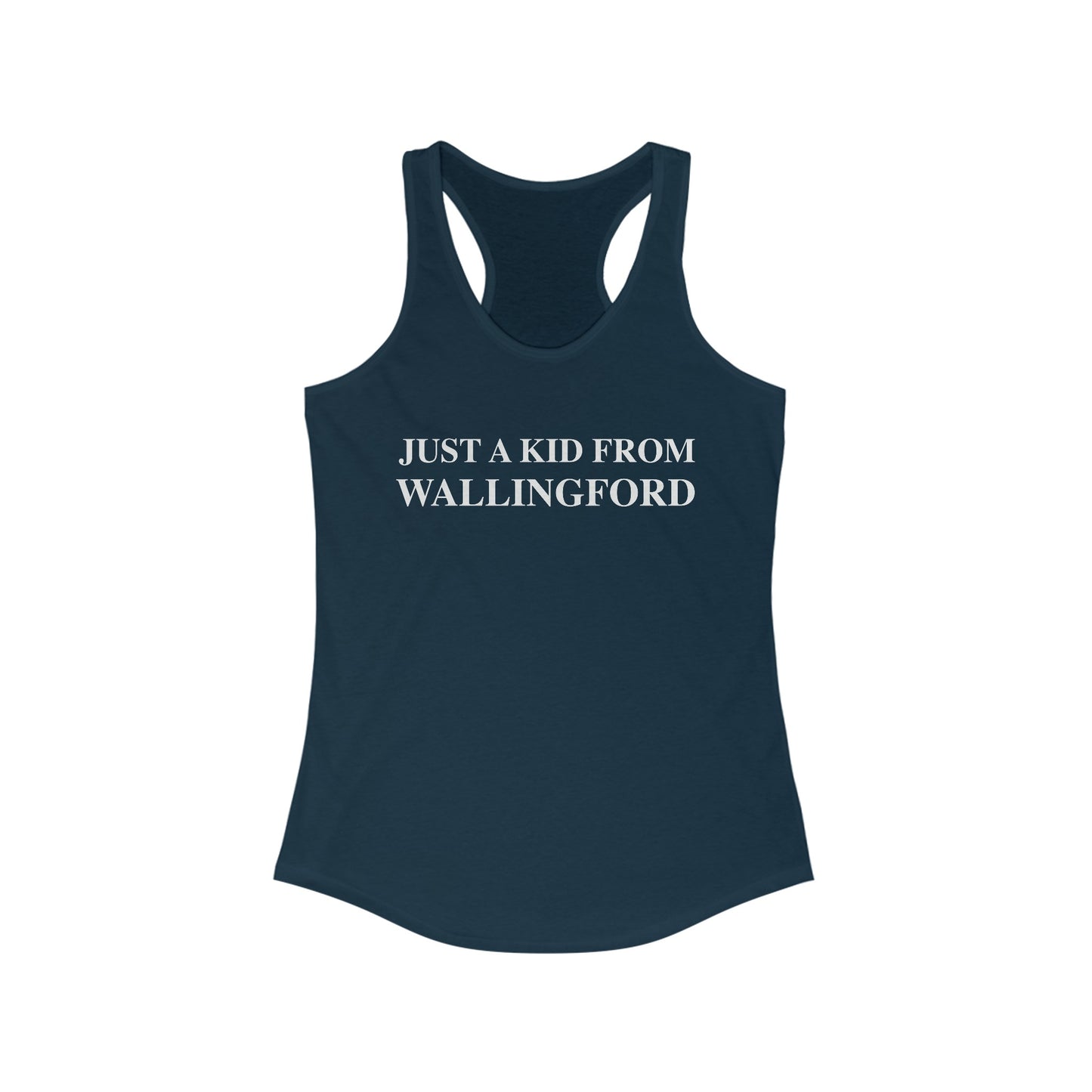 Just a kid from Wallingford // Wallingford CT womens tank top shirt // finding connecticut 