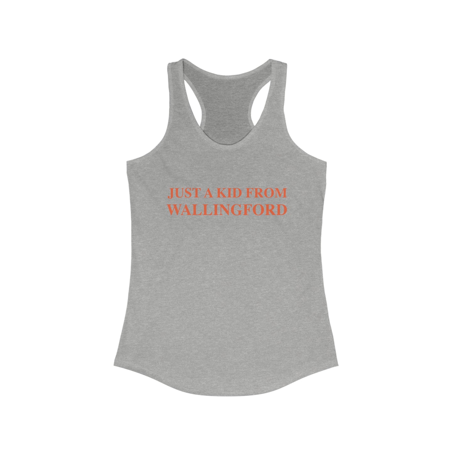 Just a kid from Wallingford // Wallingford Connecticut womens tank top shirt // finding connecticut  