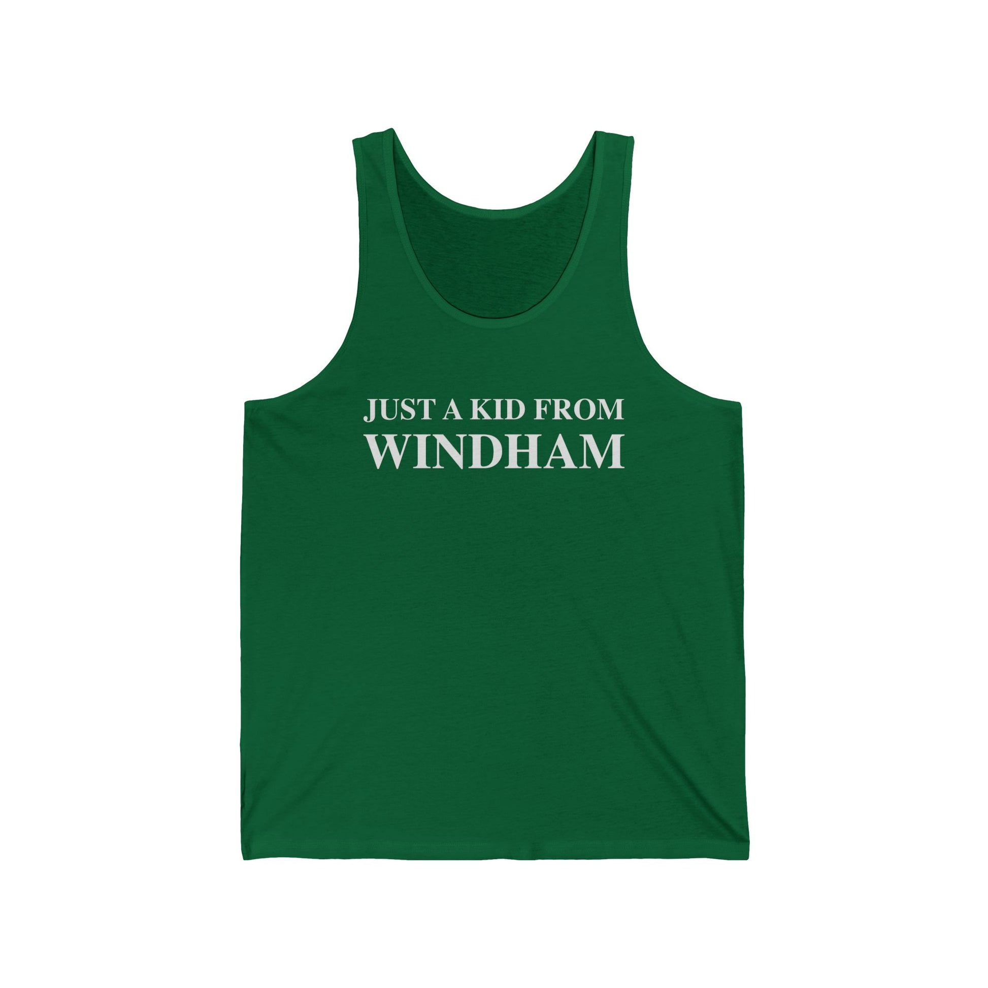 Just a kid from Windham // Windham Connecticut unisex tank top // finding connecticut 