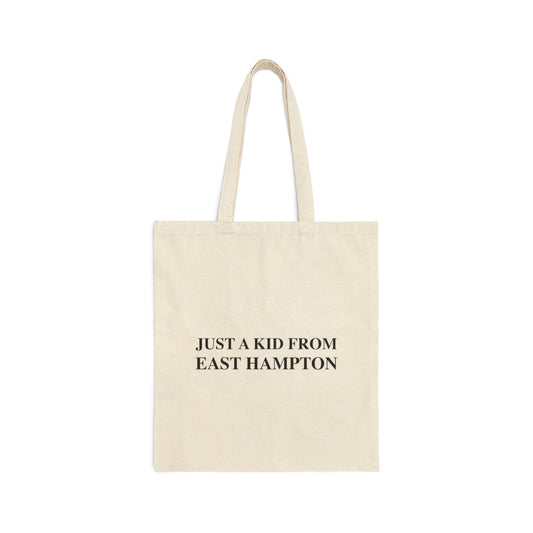 Just a kid from east hampton tote  bag // east hampon connecticut gifts and merch // finding connecticut 