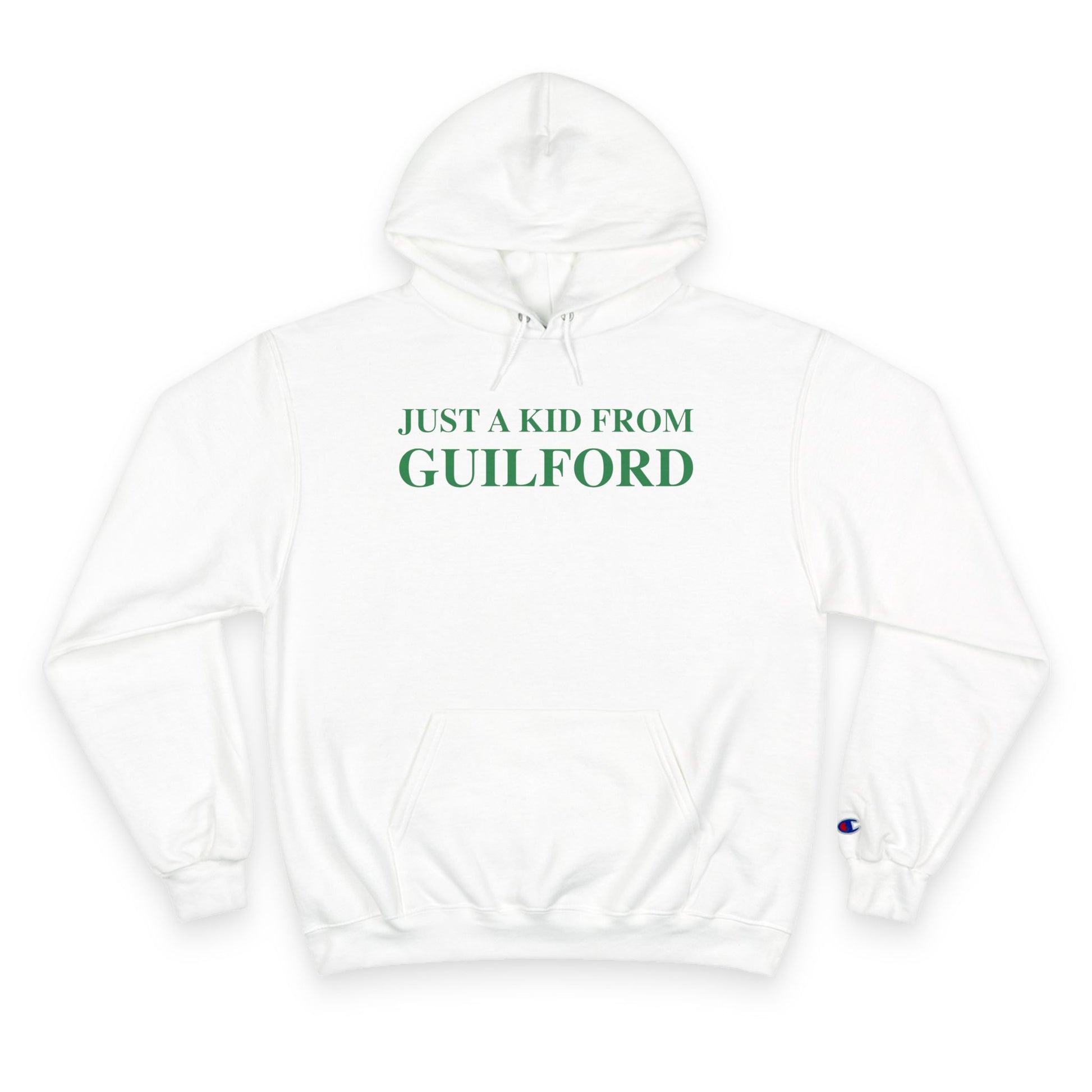 Just a kid from guilford // guilford connecticut  unisex champion hoodie sweatshirt   // finding connecticut 