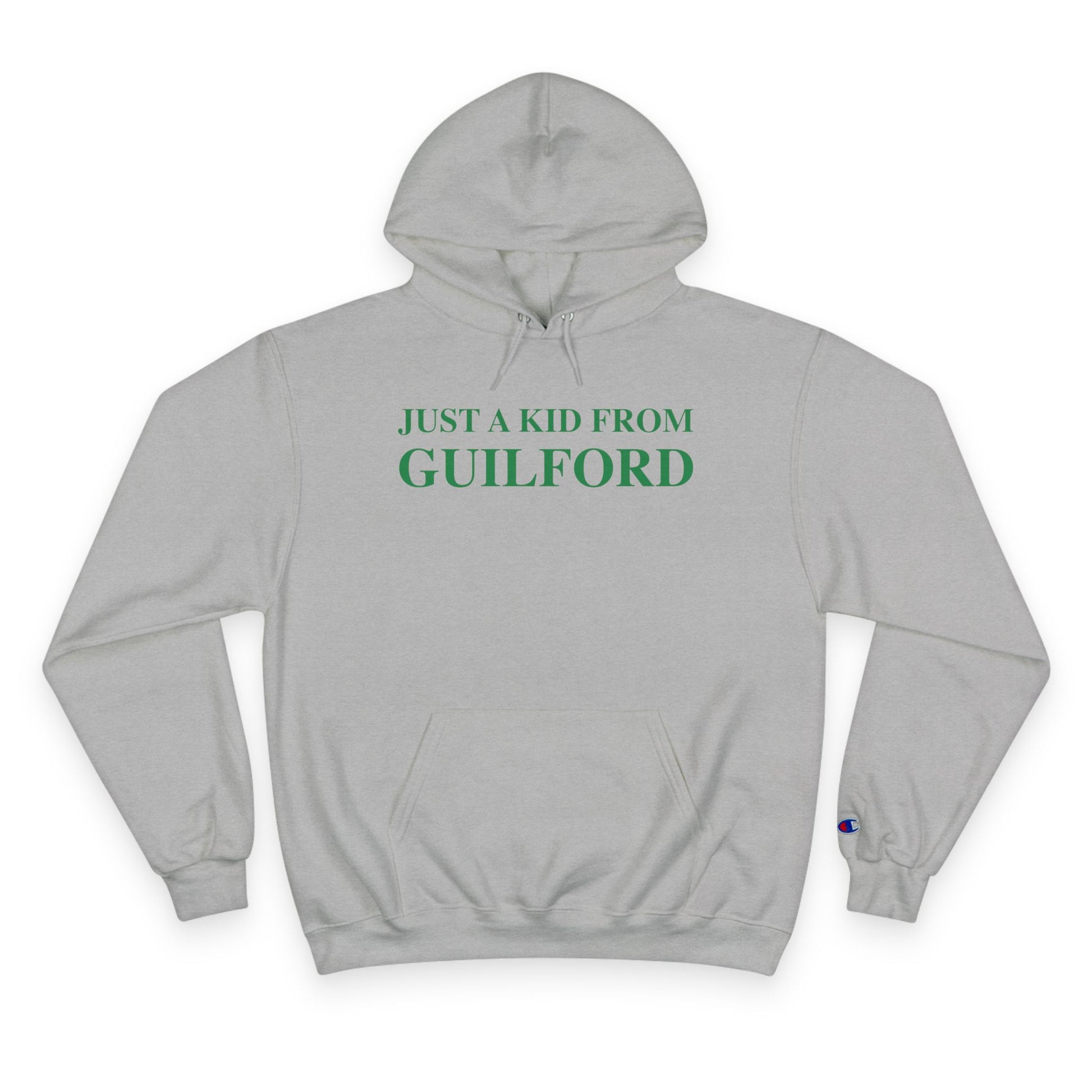 Just a kid from guilford // guilford connecticut  unisex champion hoodie sweatshirt   // finding connecticut 