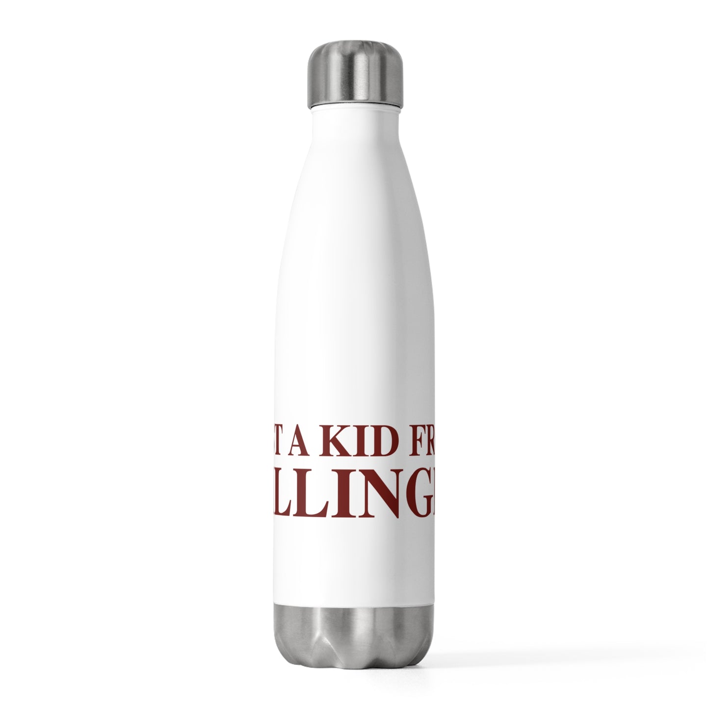 Just a kid from killingly water bottle // killingly connecticut drinkware // kilingly connecticut gifts and merch // finding connecticut 