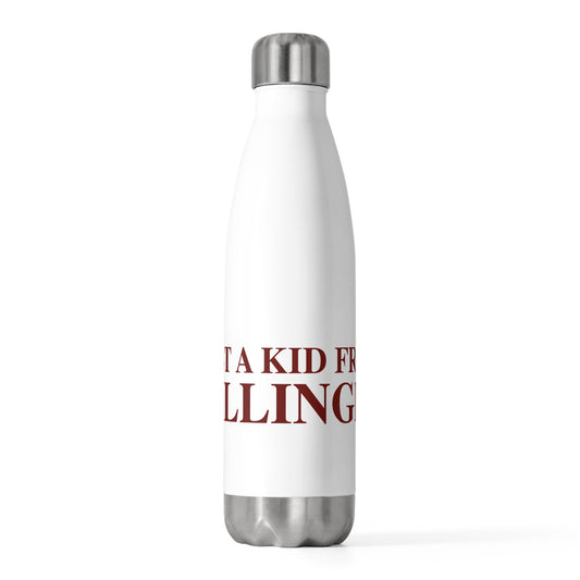 Just a kid from killingly water bottle // killingly connecticut drinkware // kilingly connecticut gifts and merch // finding connecticut 