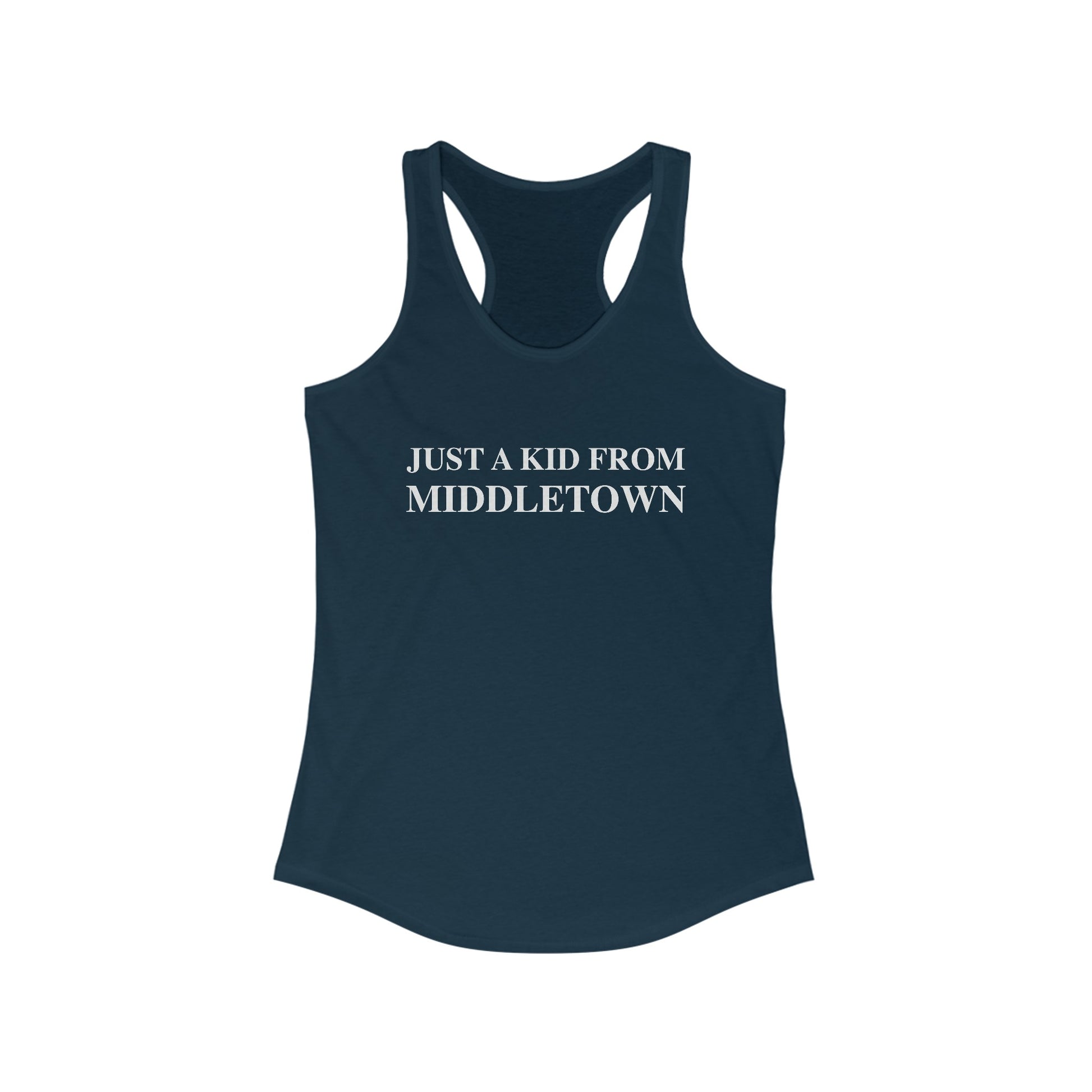Just a kid from middletown // middletown CT women's tank top shirt // finding connecticut