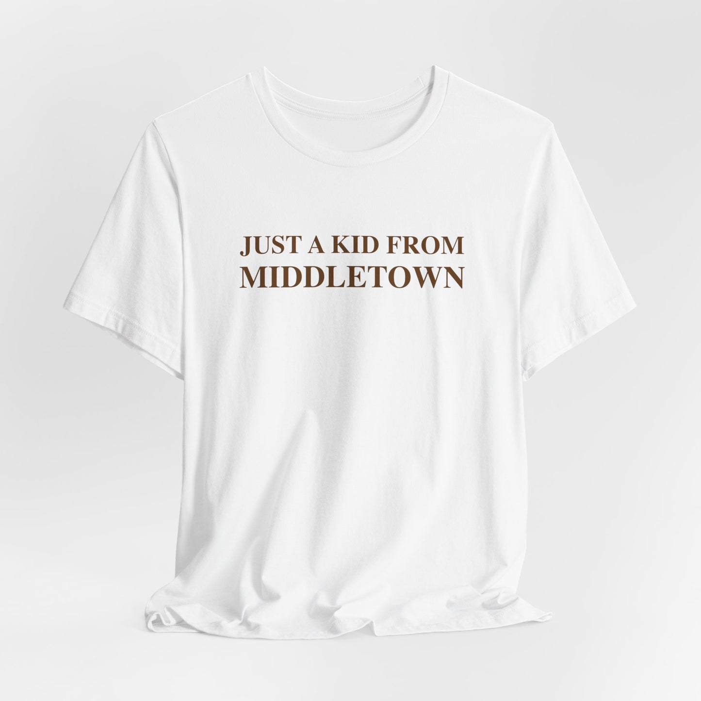 Just a kid from middletown // middletown Connecticut unisex t shirt // finding connecticut