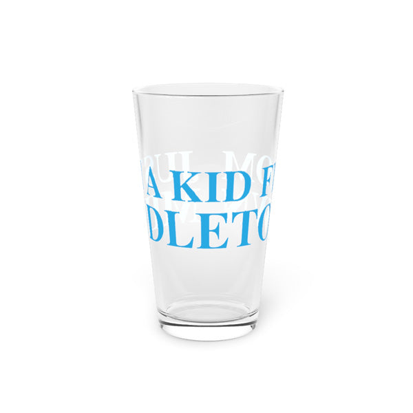 Just a kid from middletown pint glass // middletown connecticut gifts and merch // finding connecticut 