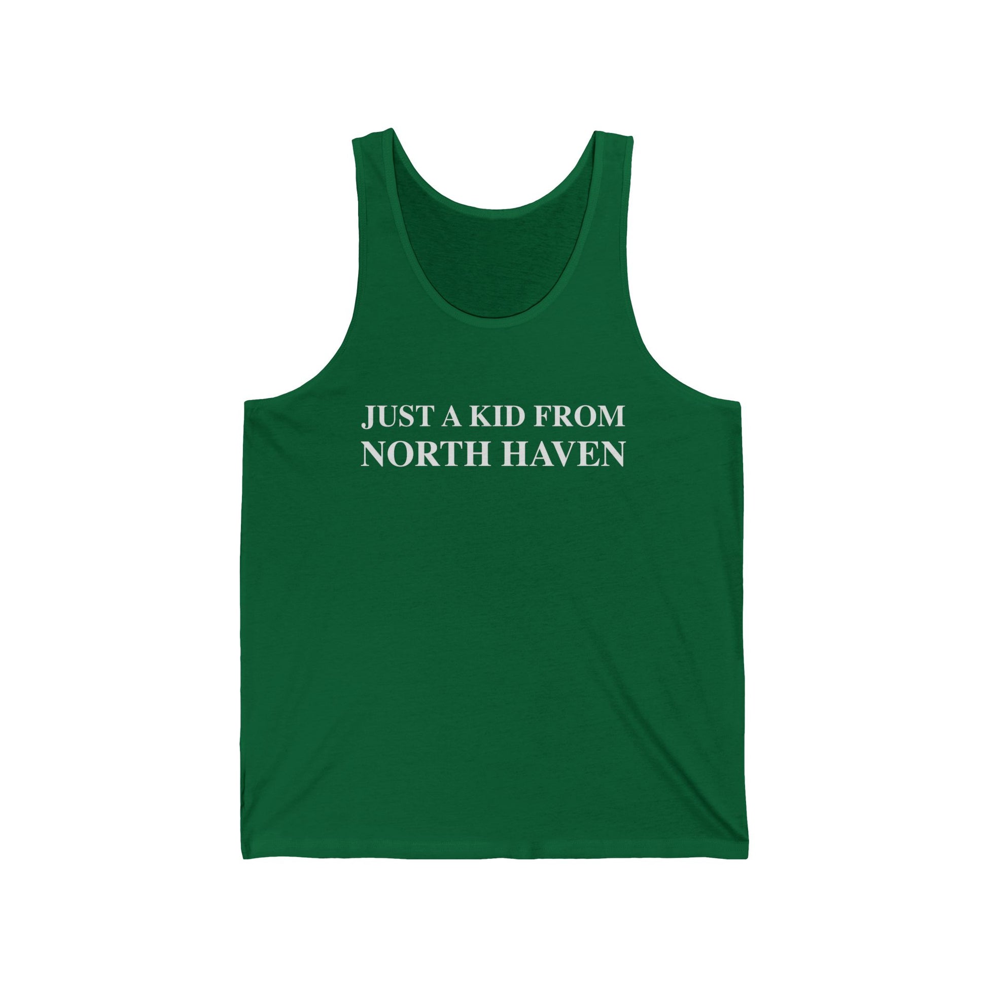 Just a kid from north haven // north haven ct unisex tank top // finding connecticut 
