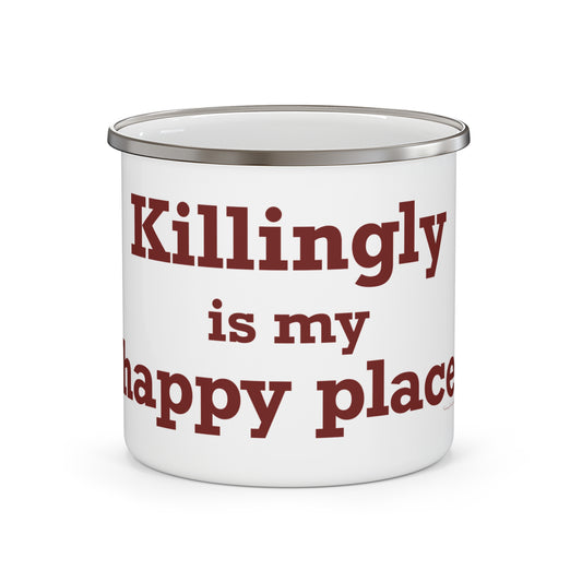 Killingly is my happly place // killingly connecticut camping mug // killingly connecticut gifts and merch // finding connecticut 