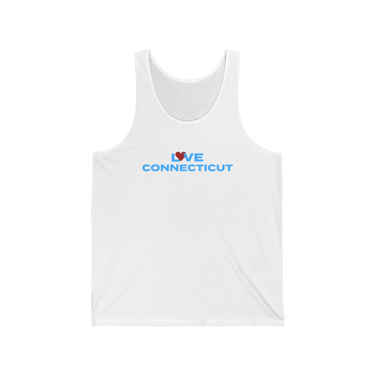 Love Connecticut unisex tank top shirt  // connecticut gifts and merch // finding connecticut 