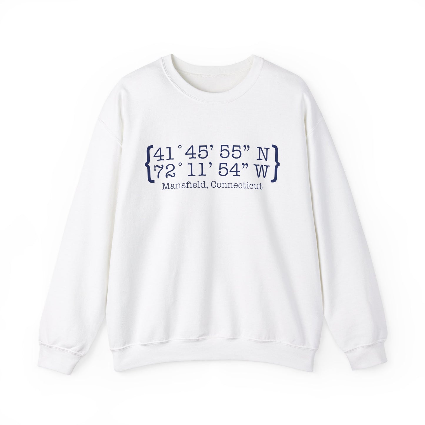 Mansfield Coordinates // mansfield connecticut unisex sweatshirt // finding connecticut x