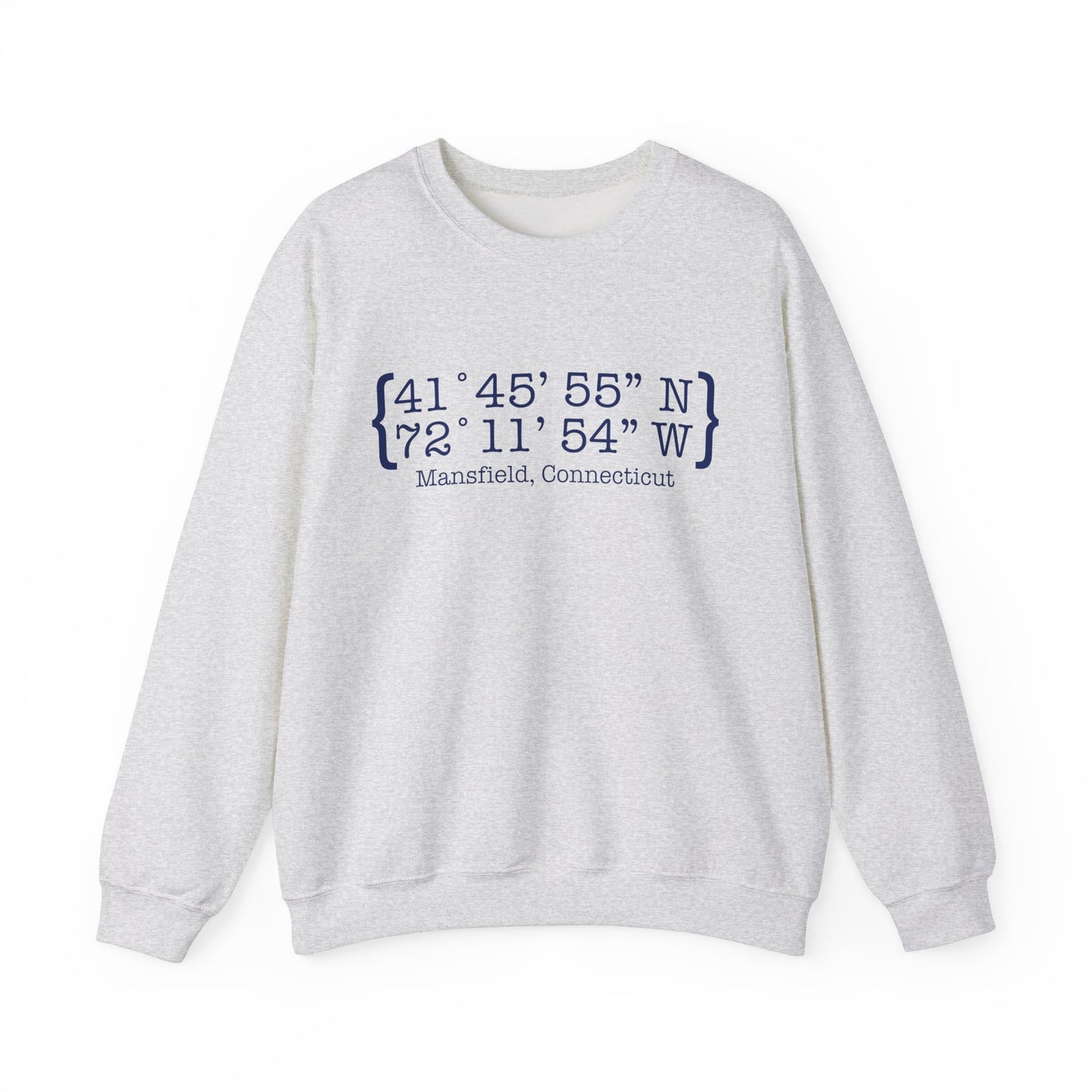 Mansfield Coordinates // mansfield connecticut unisex sweatshirt // finding connecticut x