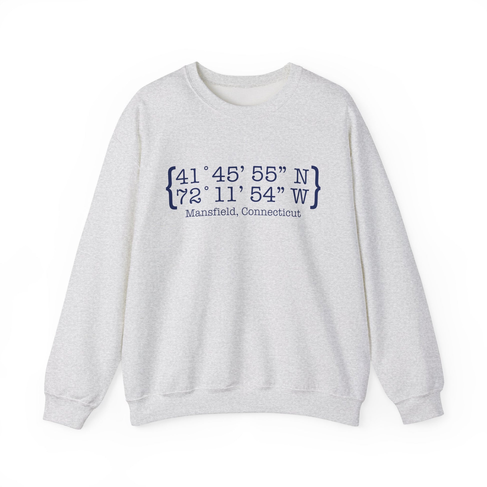 Mansfield Coordinates // mansfield connecticut unisex sweatshirt // finding connecticut x