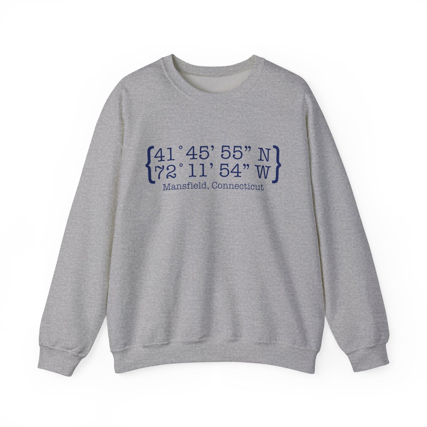 Mansfield Coordinates // mansfield connecticut unisex sweatshirt // finding connecticut x