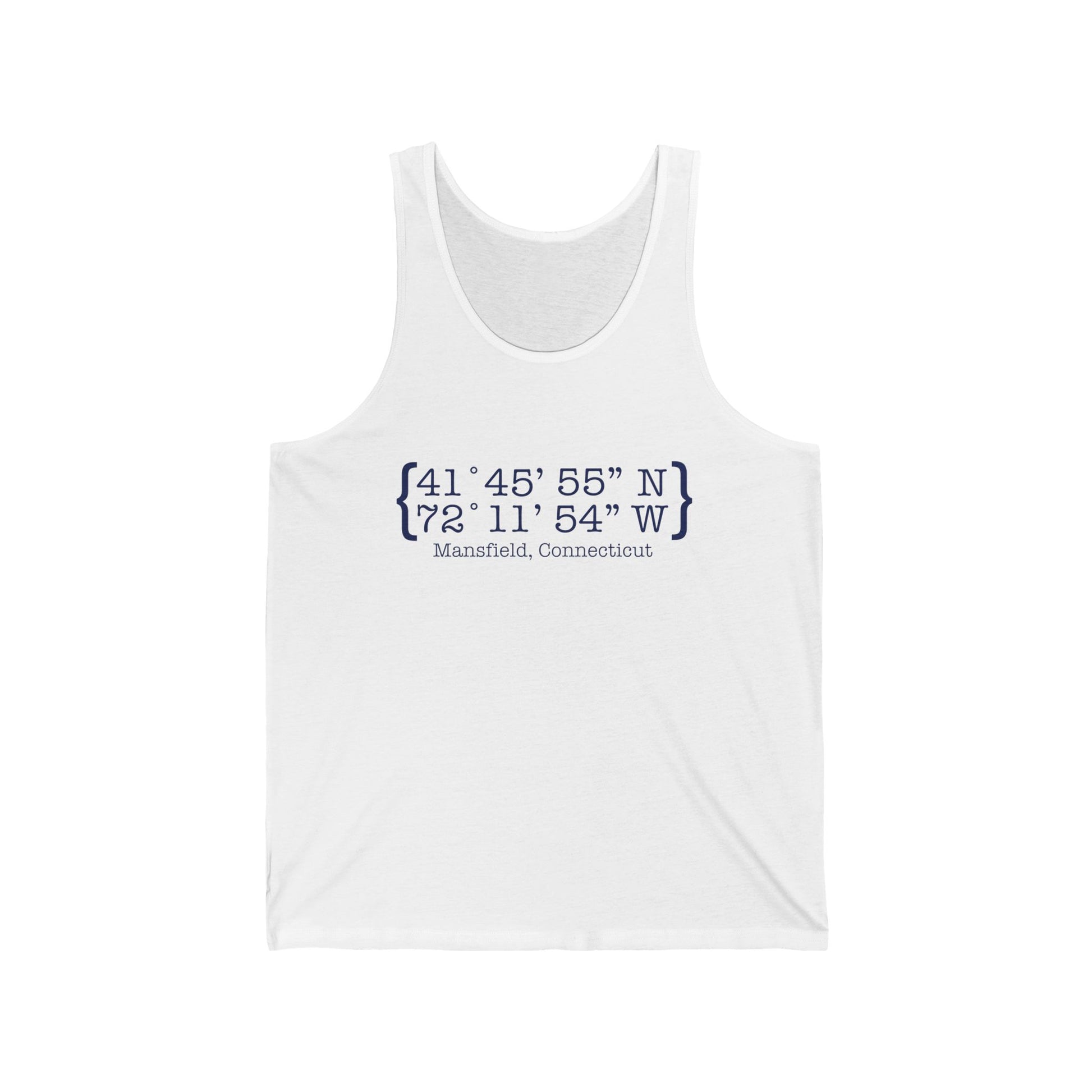 Mansfield Coordinates // mansfield connecticut unisex tank top shirts // finding connecticut 