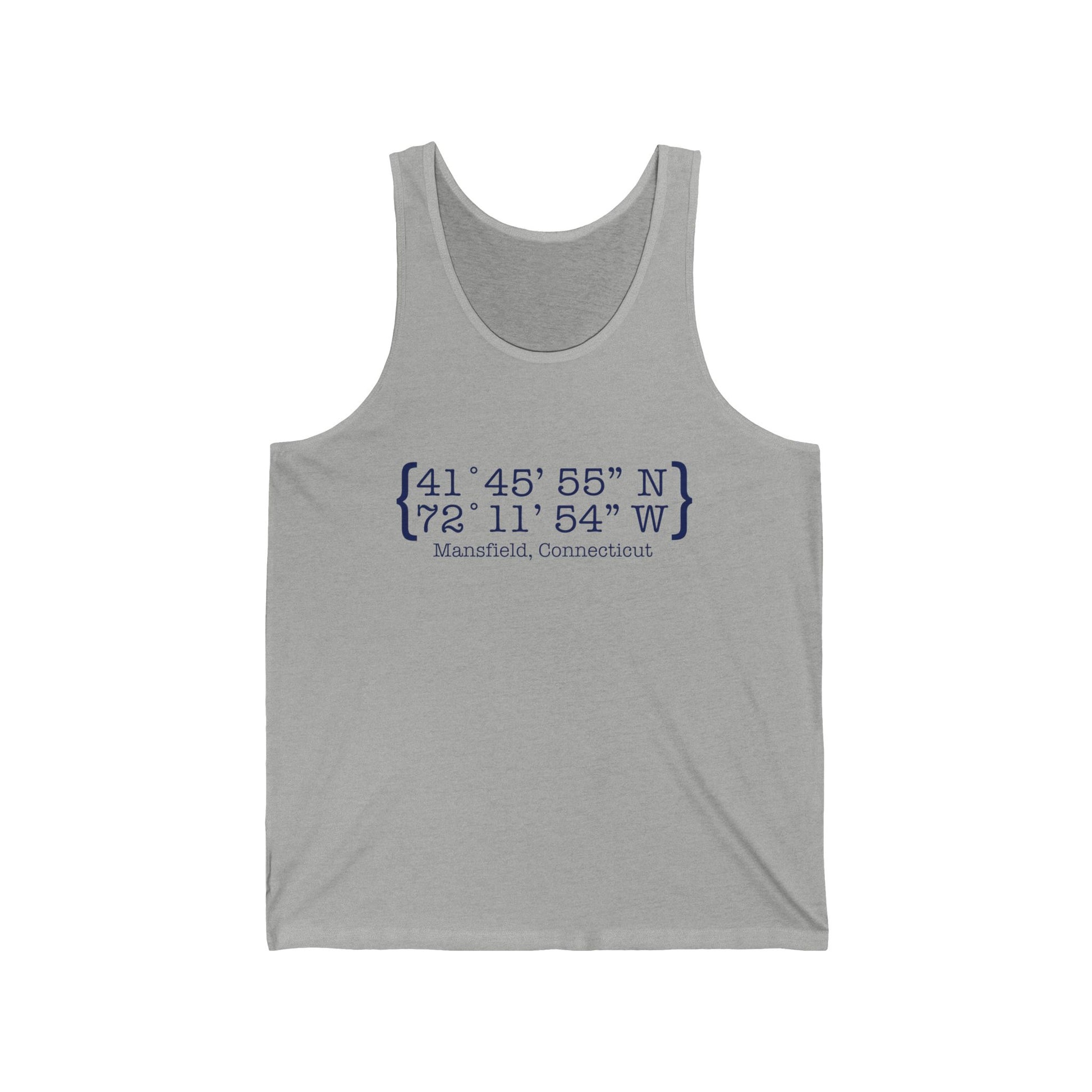 Mansfield Coordinates // mansfield connecticut unisex tank top shirts // finding connecticut 
