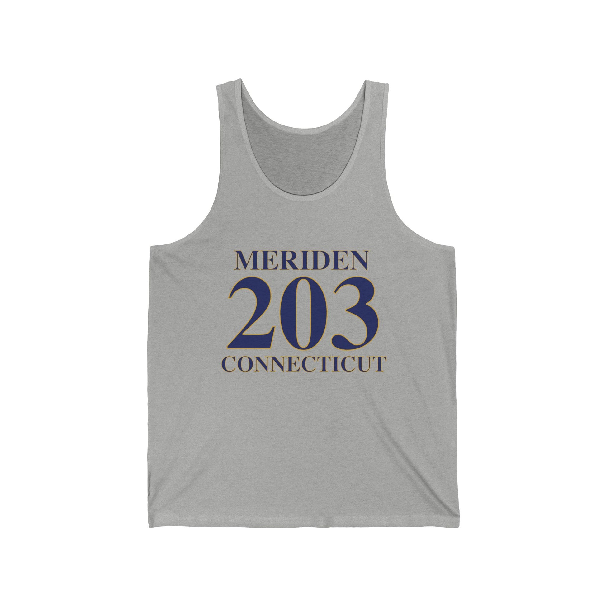 Meriden 203 Connecticut // meriden Connecticut unisex tank top shirts   // finding connecticut 