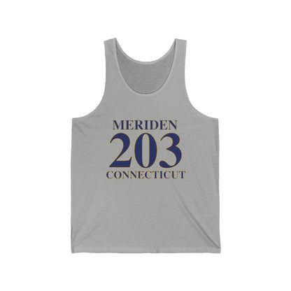 Meriden 203 Connecticut // meriden Connecticut unisex tank top shirts   // finding connecticut 
